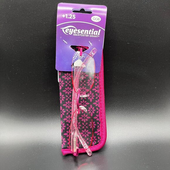 Foster Grant 3 Readers +1.25 New Purple Glasses &‎ Eye Essentials  +1.25 - NEW - Picture 5 of 6